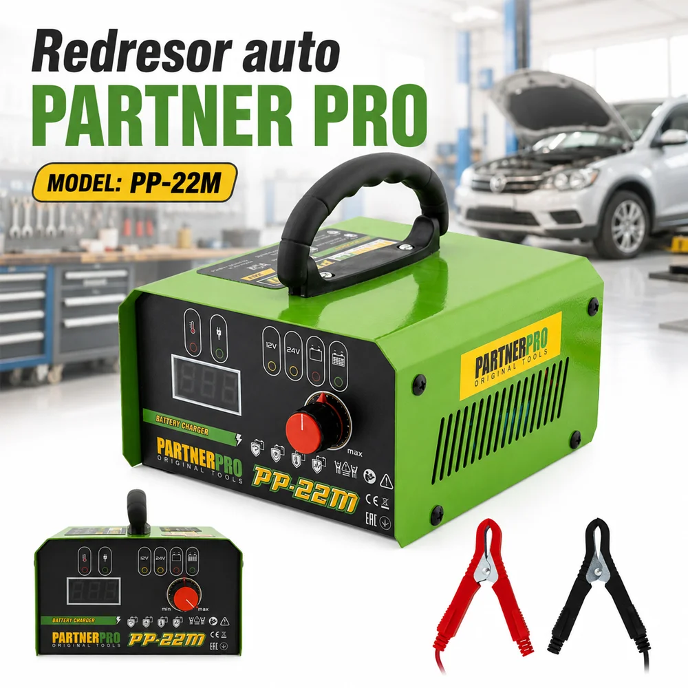 Redresor auto 12/24 V, 350/520 W, pentru baterii de 10–400 Ah, PP-22M [4]