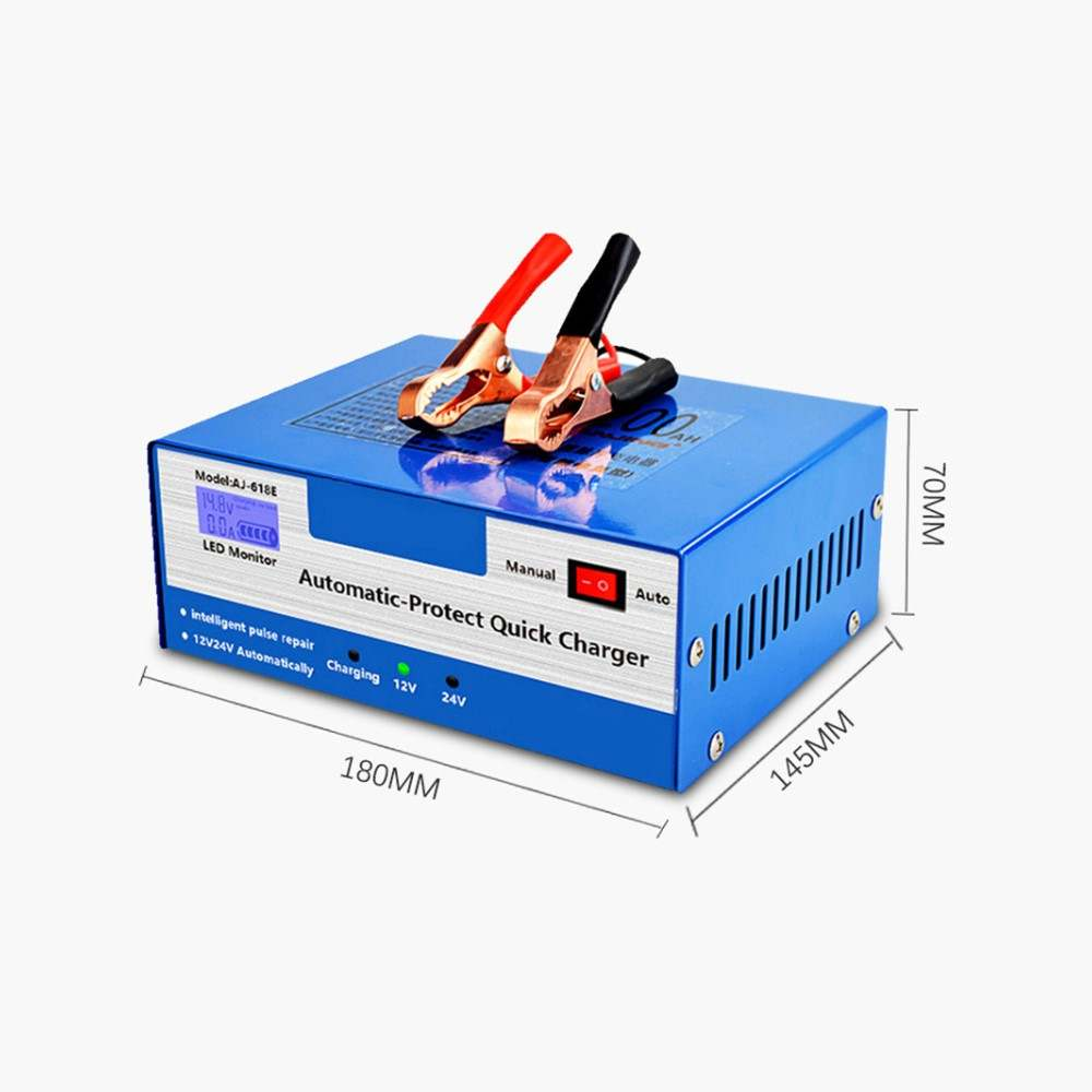 Redresor Auto 12/24V 10A, cu funcție de încărcare automată și manuală, protecție baterie,Auto Reparare, detectare automata 12-24V [3]