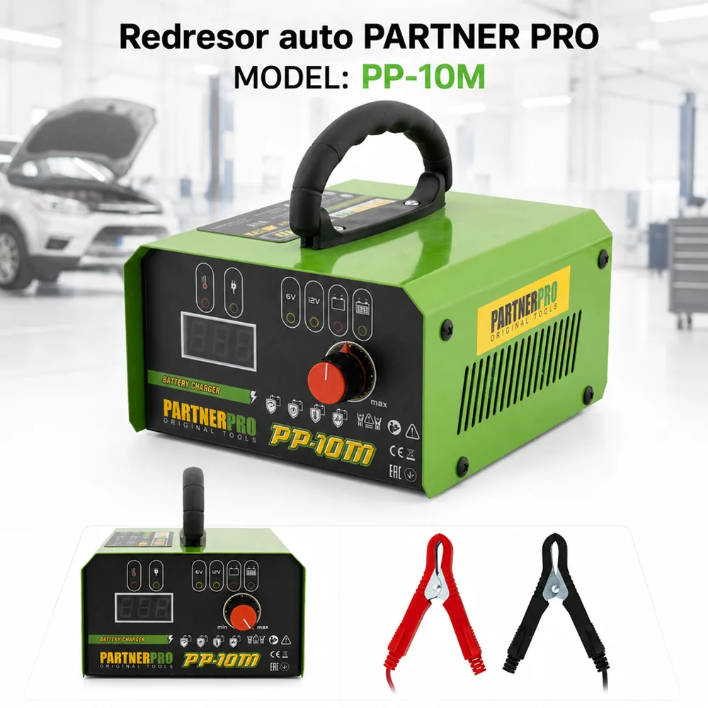 Redresor auto 6/12 V, 10 A, 165 W, pentru baterii de 10–150 A, PP-10M [4]