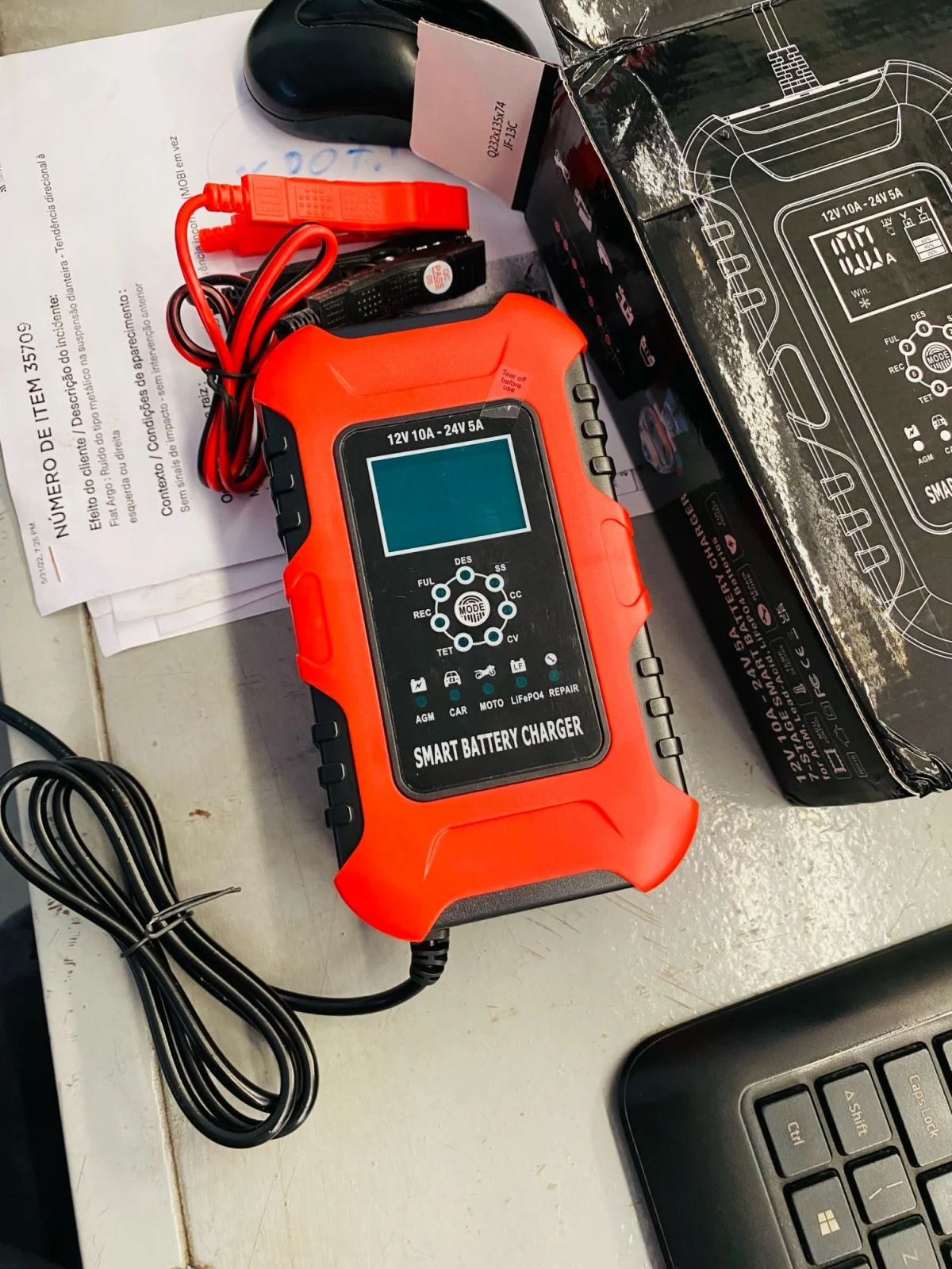 Redresor Auto,cu incarcare rapida si functie de reparare/desulfatare, 12-24V, 10A, Pb-acid, AGM, EFB, LiFePO40 [9]