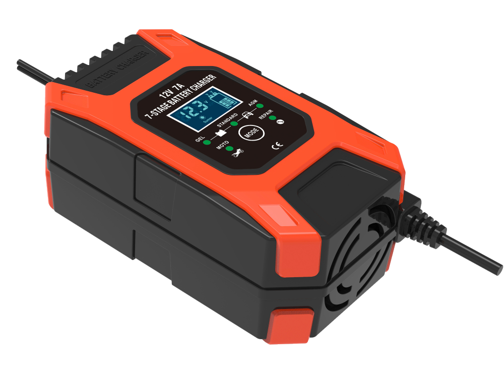 Redresor Auto Inteligent FOXSUR 12V 7A, Încărcător Rapid cu Funcție de Reparare prin Impulsuri și Oprire Automată, pentru Mașină și Motocicletă [4]