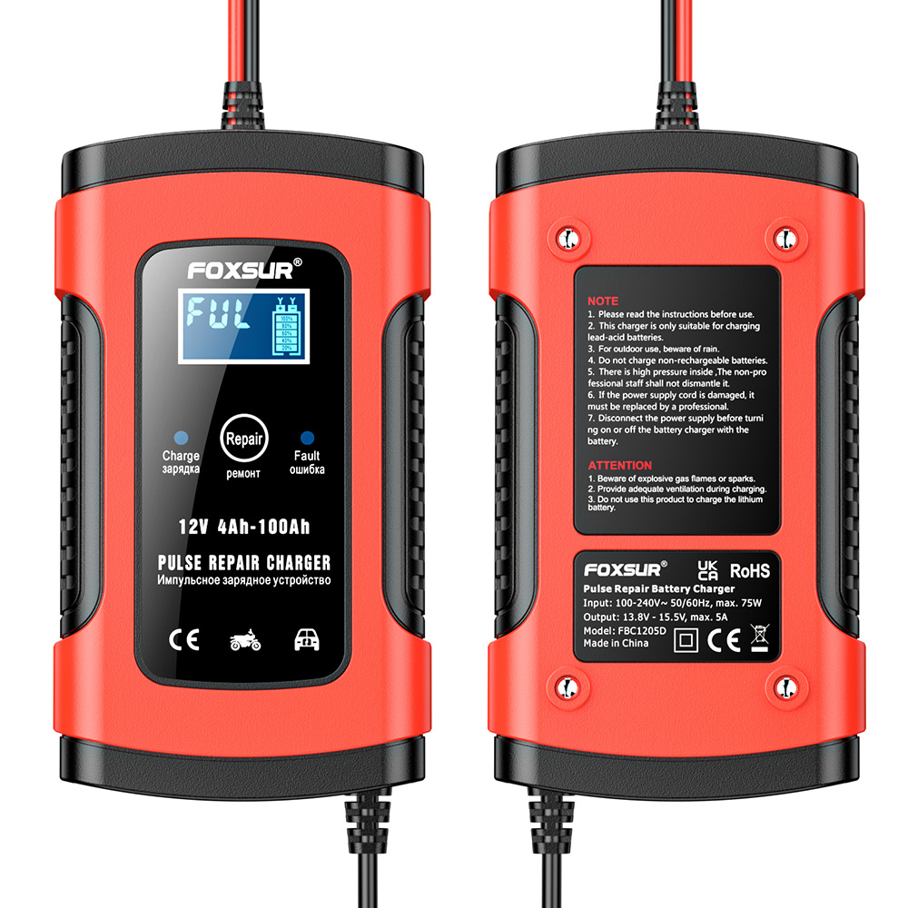 Redresor Auto și Moto 12V 5A, Inteligent cu Funcție de Reparare prin Pulsuri, Lead-Acid [5]