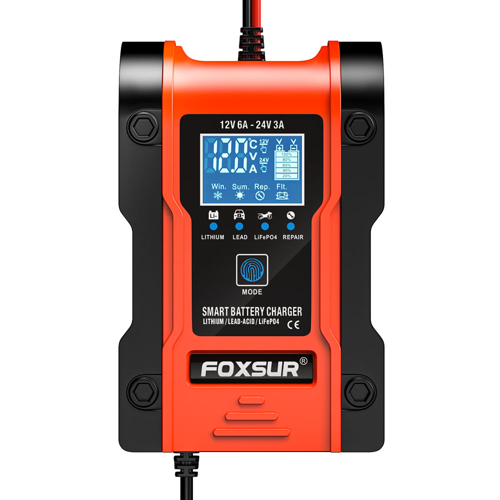 Redresor Auto și Moto Inteligent 12V 6A / 24V 3A, 7 Etape de Încărcare, Ecran LCD și Funcție Reparare Puls [3]