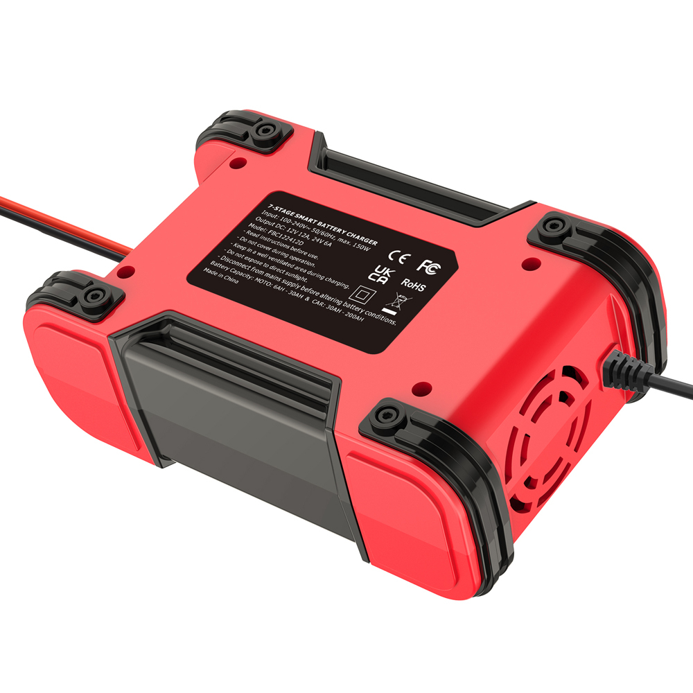 Redresor Baterii Auto și Moto Foxsur, 7 Etape, 12V/24V, 6A/12A, Lithium și Lead-Acid, cu Funcție de Reparare [4]