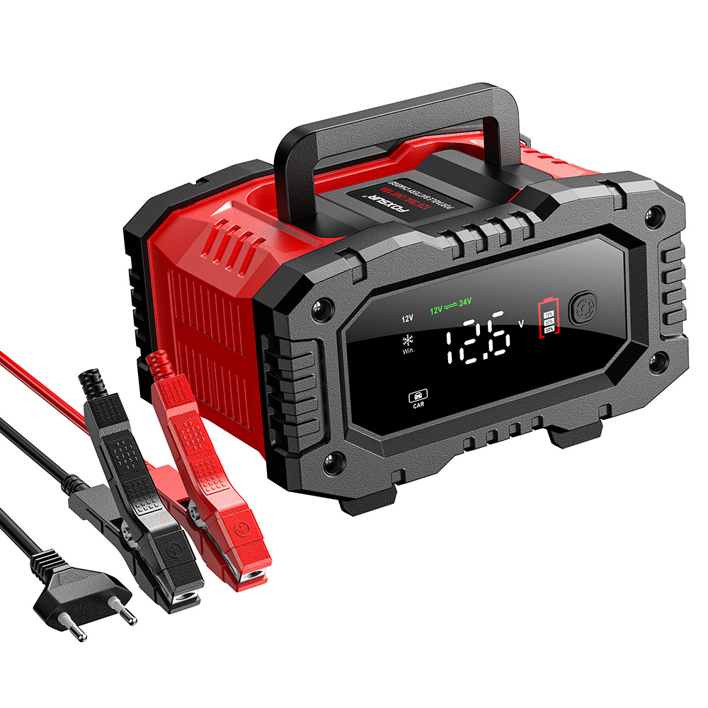 Redresor Inteligent Lead-Acid 12V/24V, 20A/10A, Funcție Reparare și Afișaj LCD, 7 Etape Încărcare - FOXSUR [4]