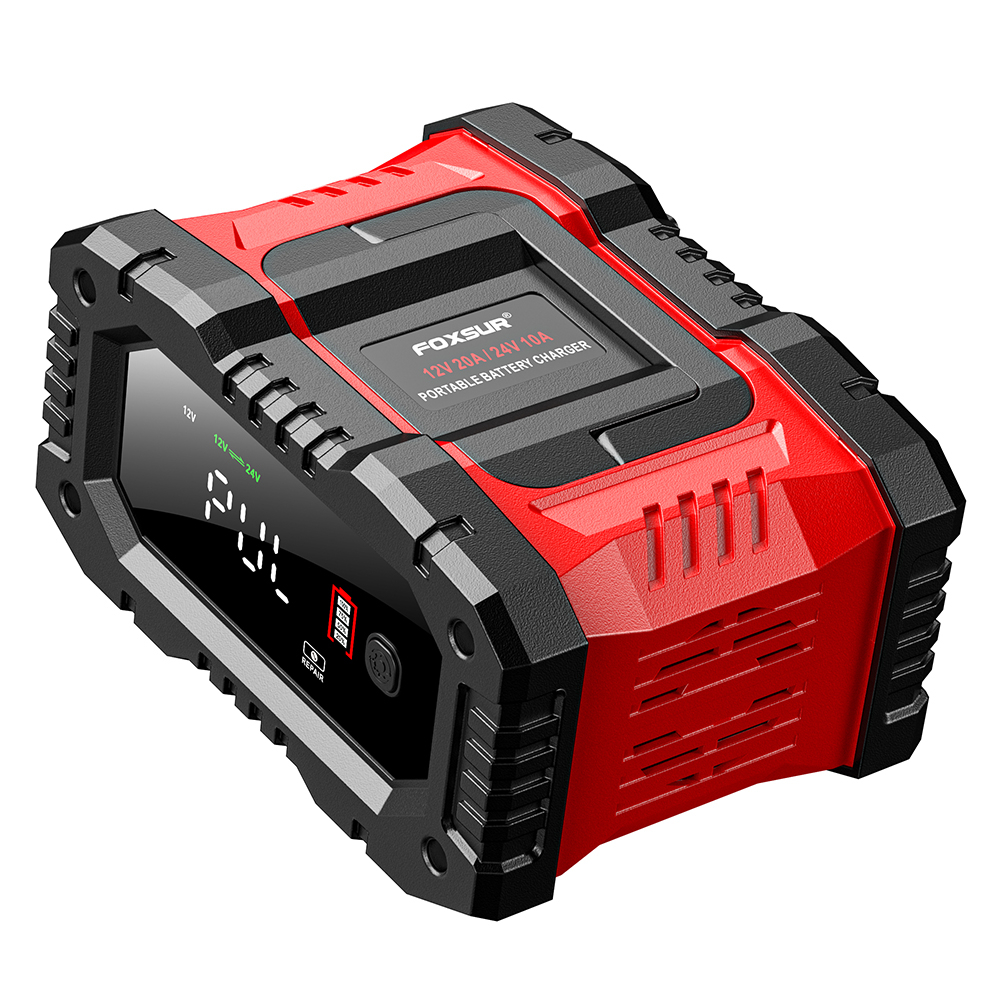 Redresor Inteligent Lead-Acid 12V/24V, 20A/10A, Funcție Reparare și Afișaj LCD, 7 Etape Încărcare - FOXSUR [5]