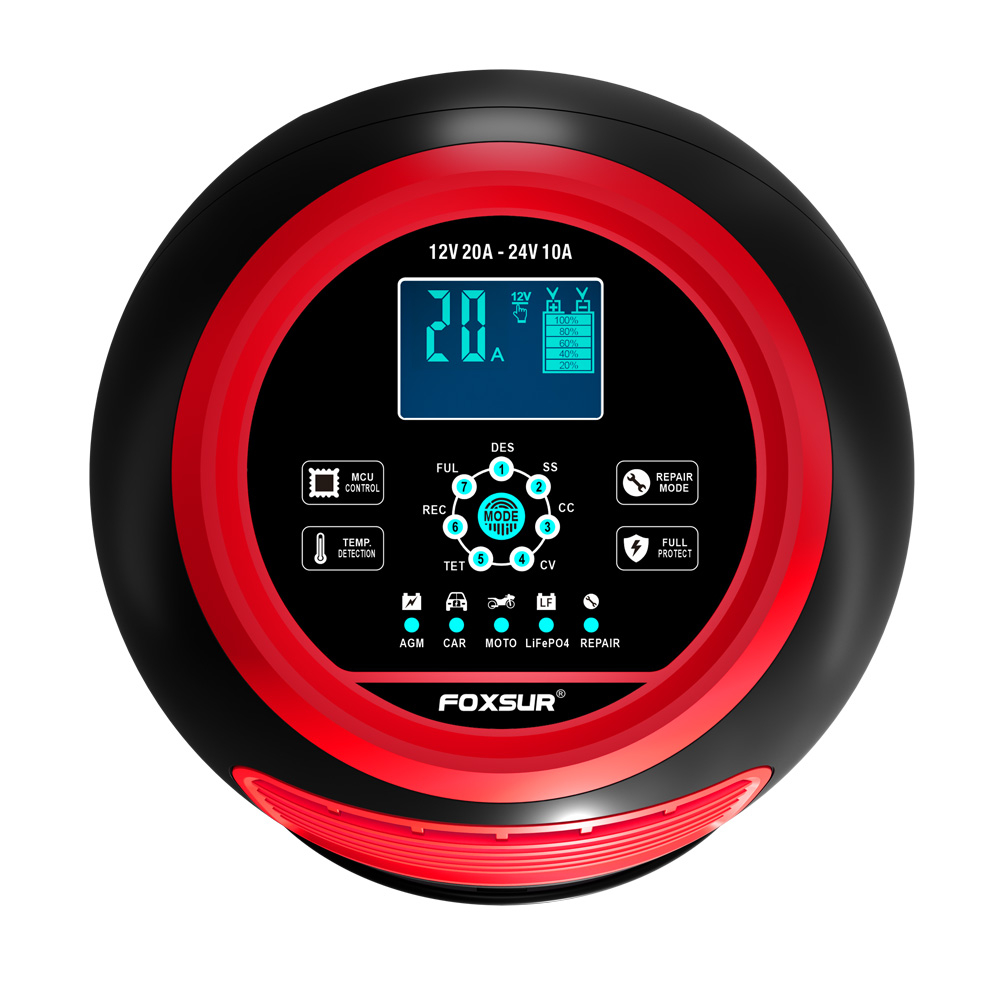 Redresor Profesional 12V/24V, 20A/10A, cu Funcție Reparare prin Impulsuri și Încărcare Inteligentă pentru Auto, Moto și Camioane [4]