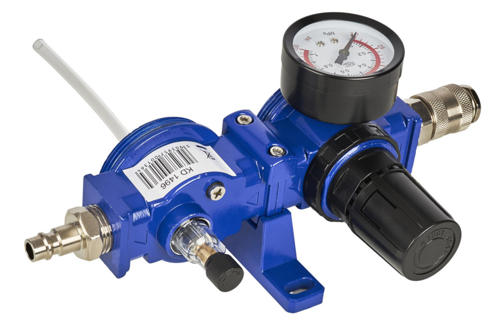 Reductor de Presiune Pneumatic 1/2", Filtru Separator de Apă și Lubrifiant, Manometru 10 Bar, Debit 1000 l/min [10]