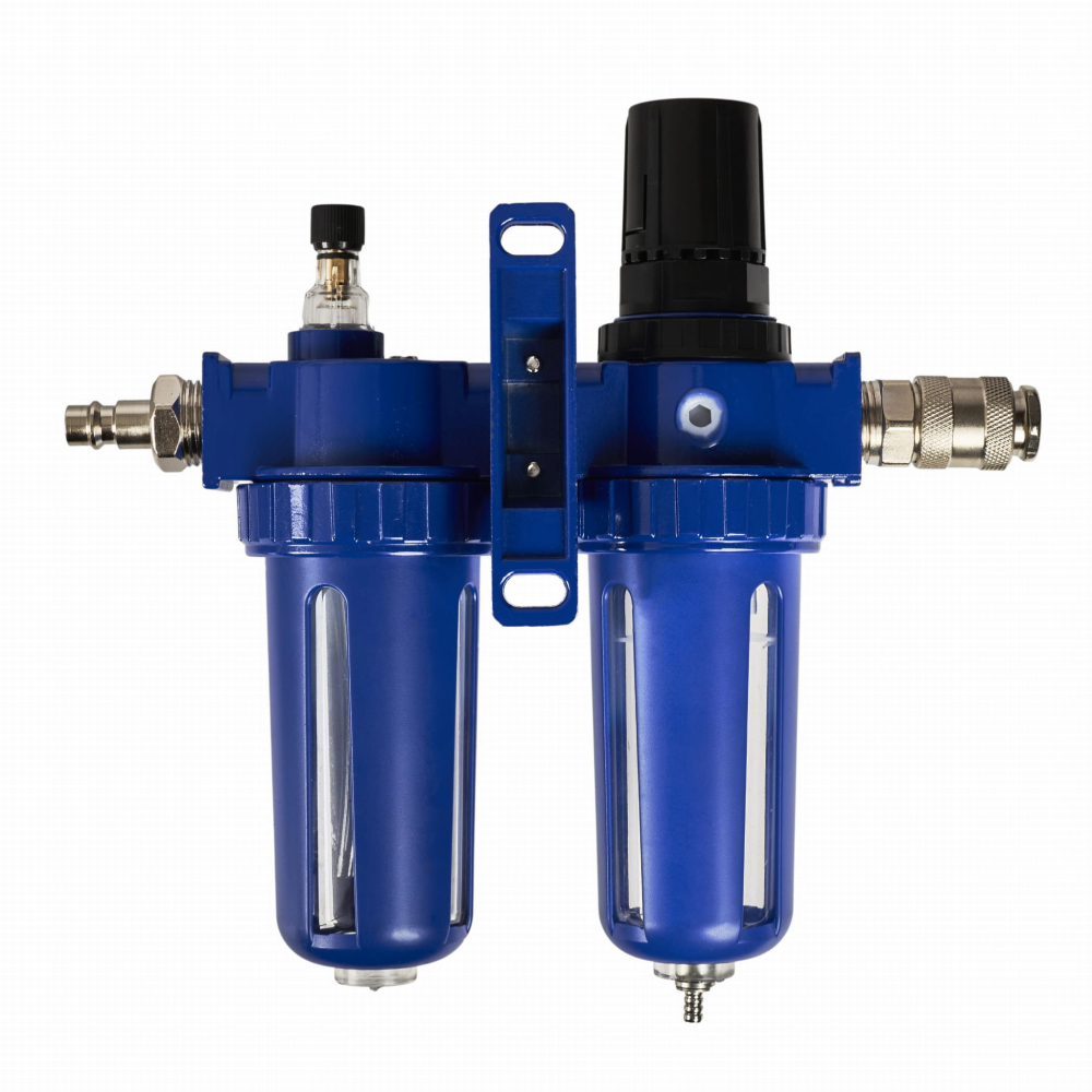 Reductor de Presiune Pneumatic 1/2", Filtru Separator de Apă și Lubrifiant, Manometru 10 Bar, Debit 1000 l/min [2]