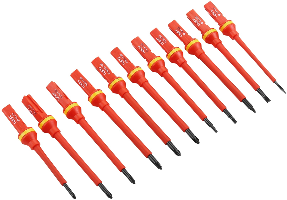 Set 14 Șurubelnițe Izolate 1000V, Certificare VDE/GS, Mâner Ergonomic și Tester Tensiune inclus [8]