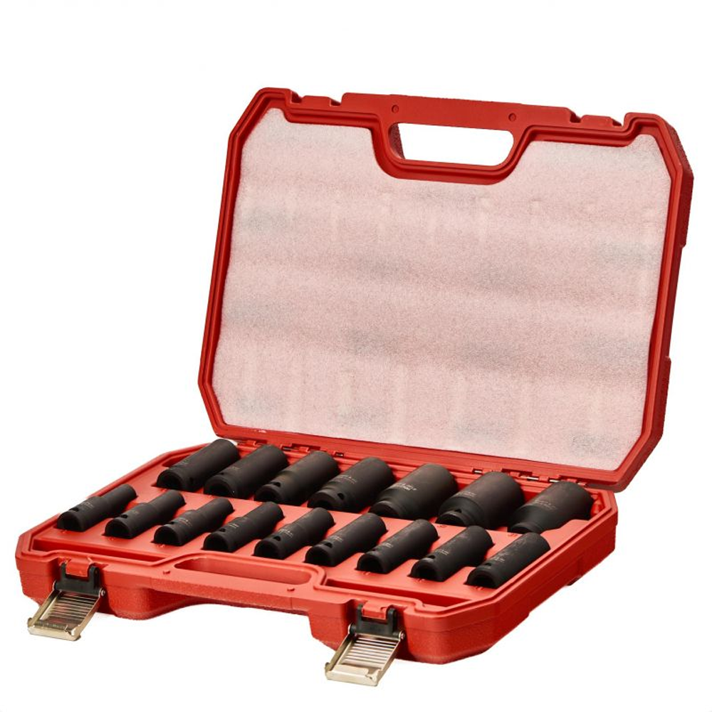 Set chei tubulare de impact 1/2", 16 piese, 10–32 mm, oțel Cr-Mo, KD11749 [2]