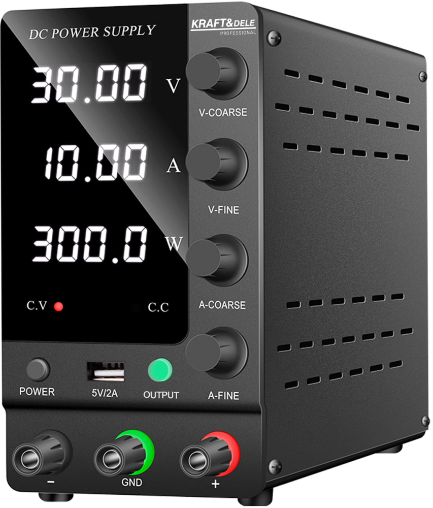 Sursă de Alimentare de Laborator Reglabilă 0-30V, 0-10A, Afișaj Digital Tensiune/Curent/Putere și Port USB 2A [4]
