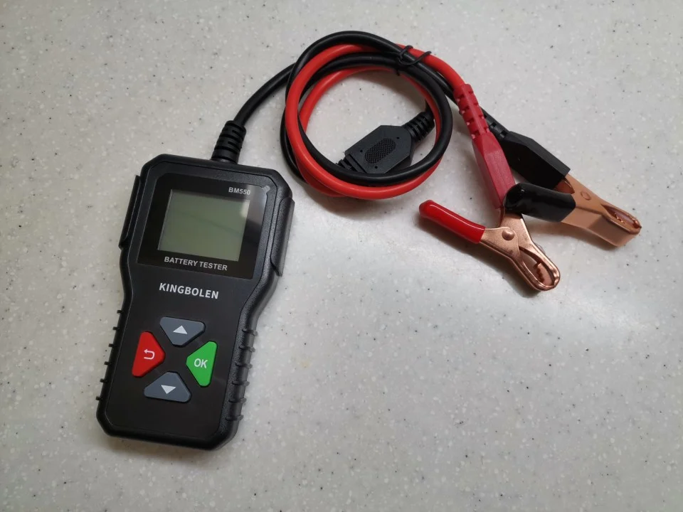 Tester auto baterii KINGBOLEN BM550, compatibil cu, motociclete, autoturisme, camioane, utilitare tensiune 6/12V/24V capacitate baterie 2Ah-220Ah [9]