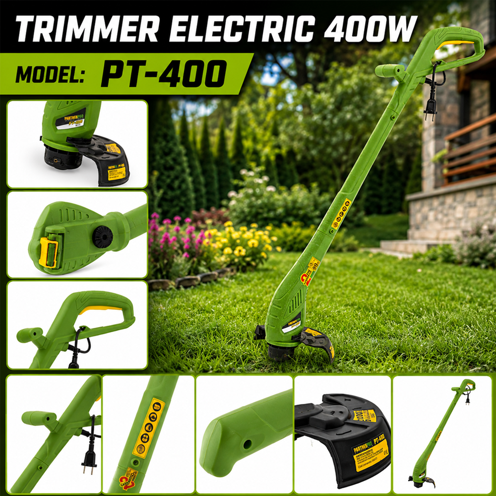 Trimmer electric 400W, 11.000 rpm, lățime tăiere 22 cm, PT-400 [6]