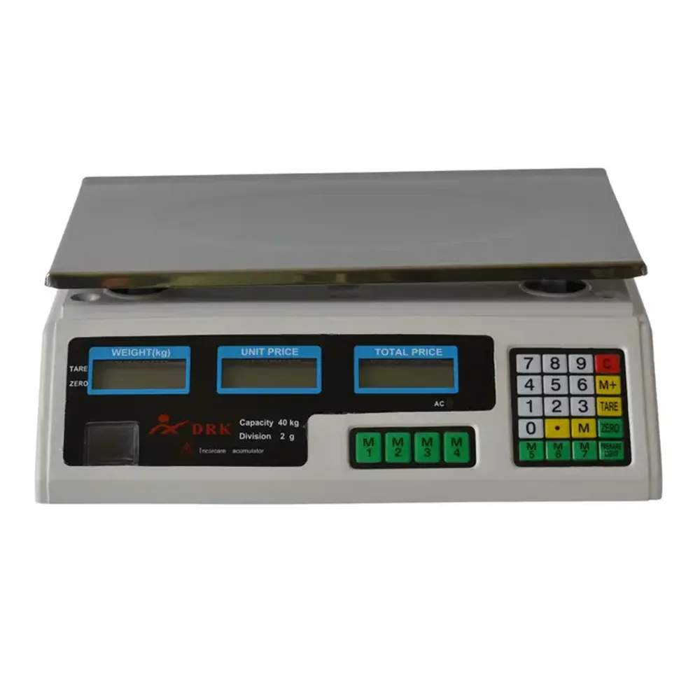 Cantare electronice - Cântar electronic comercial 40 kg, afișaj dublu iluminat, platan din inox și acumulator