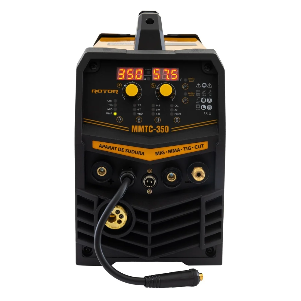 Aparat de sudură 4 în 1 MIG/MMA/TIG/CUT, 15–350A, 220–240V, dublu display, MMTC-350 [4]