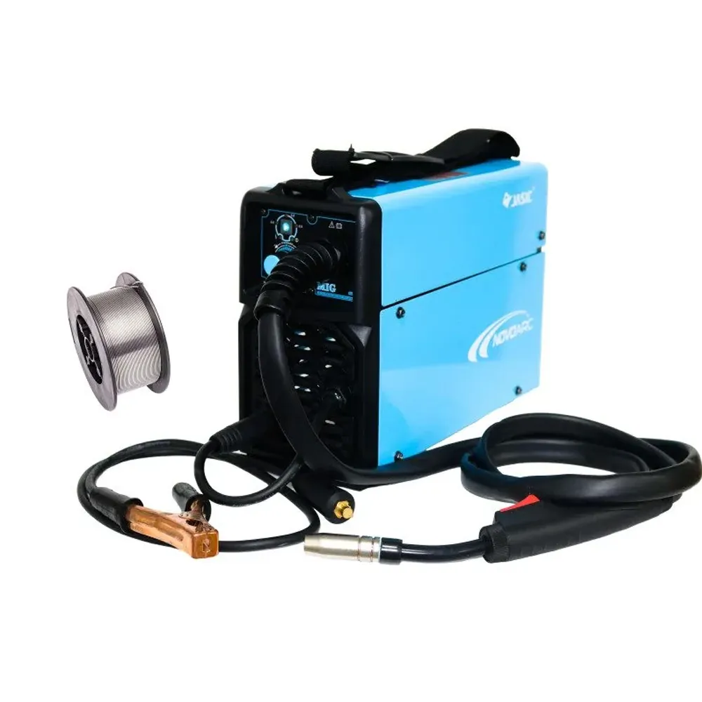 Aparate de sudură MIG/MAG - Aparat de sudură MIG-MAG 120 A, control sinergic digital, cu rolă de sârmă FLUX 1 kg, NOVO MIG 130