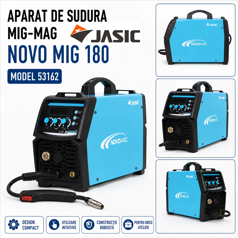 Aparat de sudură MIG-MAG 180A, alimentare 230 V, funcții 2T/4T și Burn Back, NOVO MIG 180 [3]