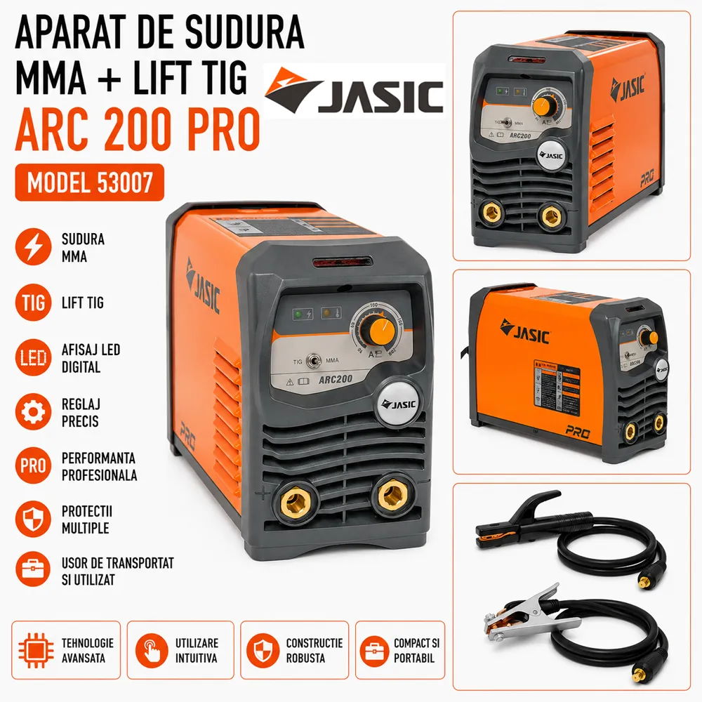 Aparat de sudură MMA și TIG Lift 200A, tehnologie IGBT și electrozi de până la 4 mm, ARC 200 PRO [3]