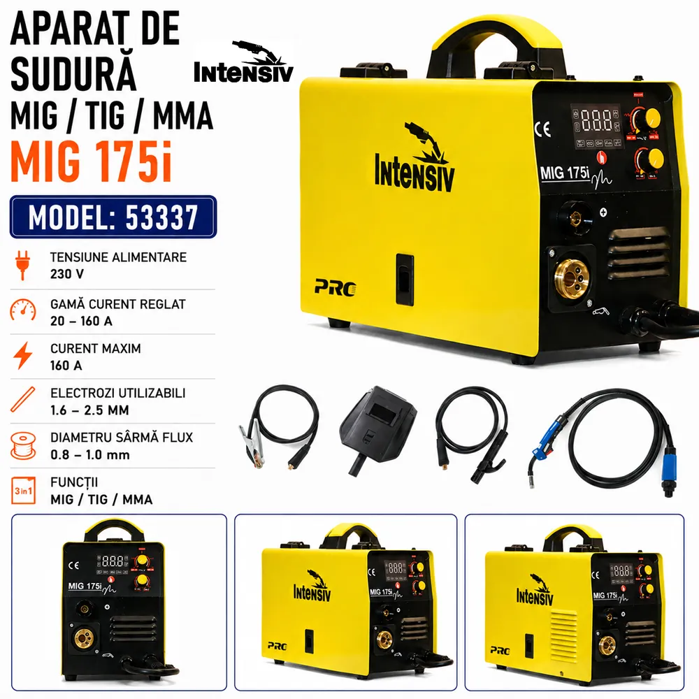Aparat de sudură multiproces 160A, MIG-MAG, TIG LIFT și MMA, bobină de până la 5 kg, MIG 175i [3]