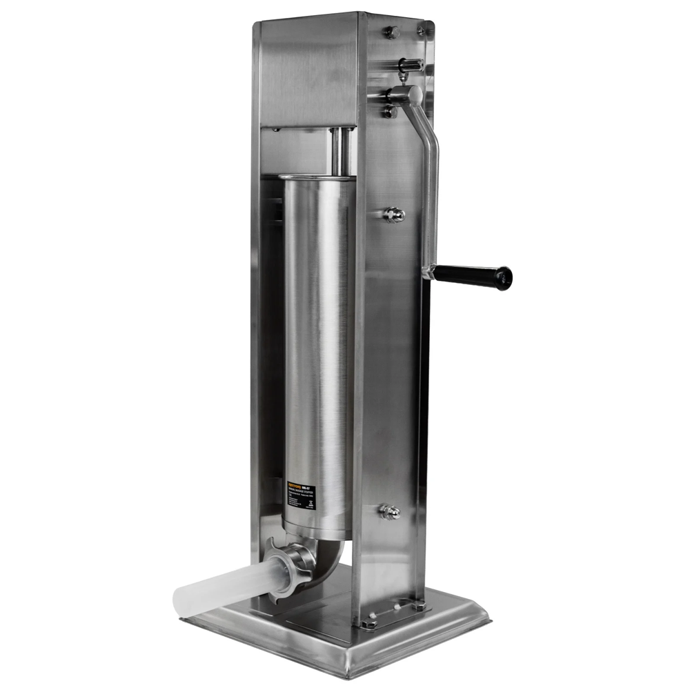 Aparat mecanic de făcut cârnați 7 L, vertical, inox alimentar, cuvă basculantă, 6 pâlnii, RML-S7 [2]