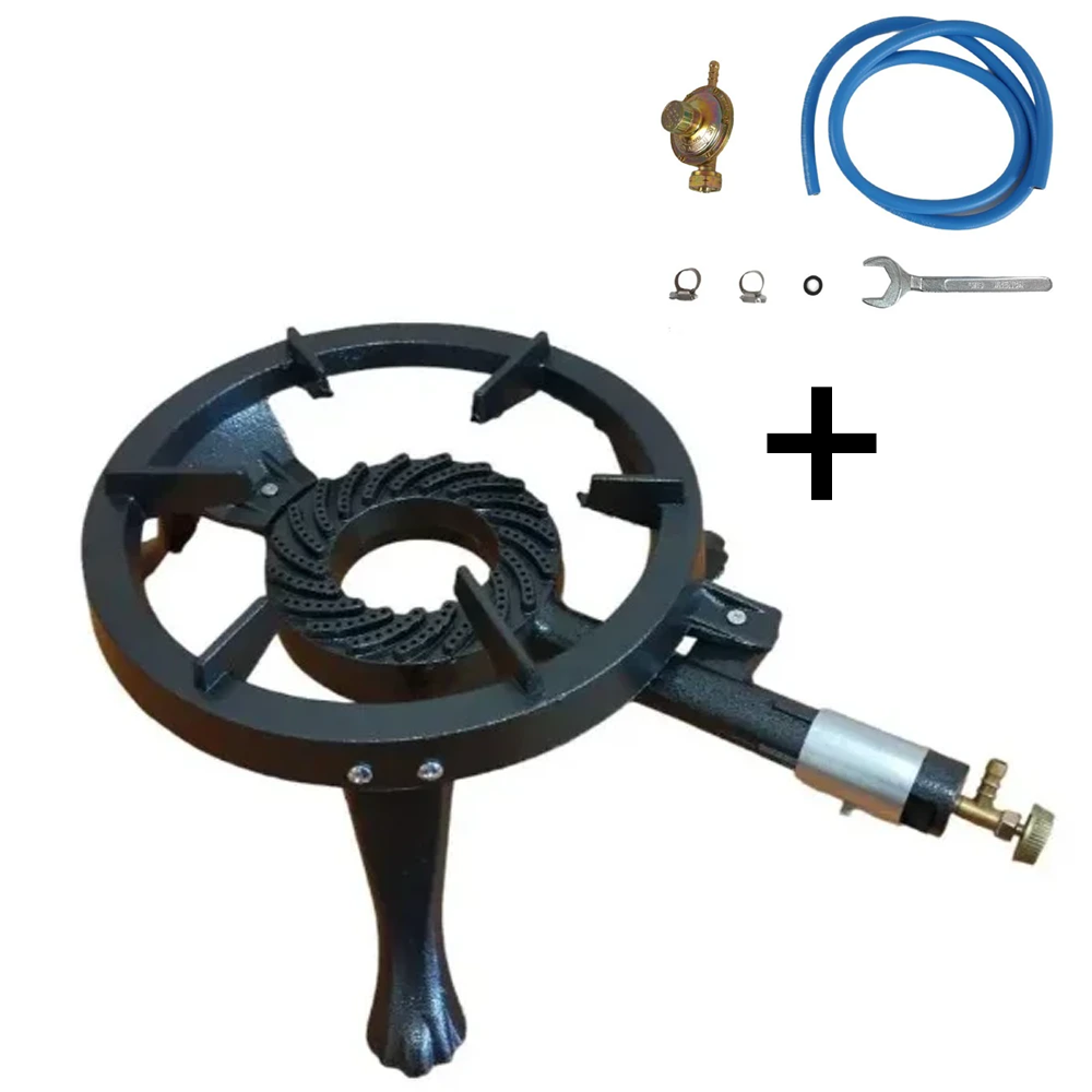 Arzătoare pe gaz și Pirostrii - SET: Arzător pe gaz / Pirostrie cu 1 arzător, RM495 + Kit furtun GPL si ceas 1.5 metri