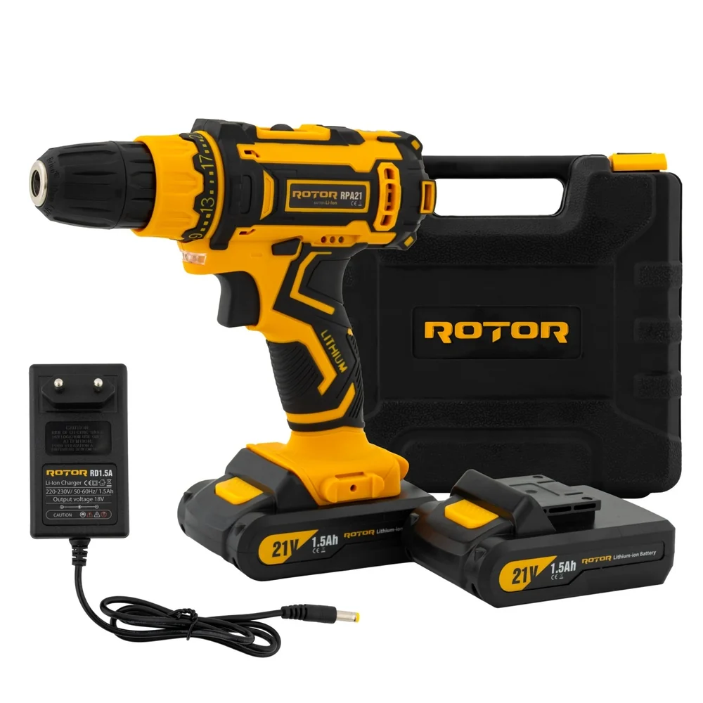 OFERTA ZILEI - Autofiletantă cu 2 acumulatori, 21V, 1.5 Ah, 30 Nm, 2 viteze, mandrină 10 mm, RPA21