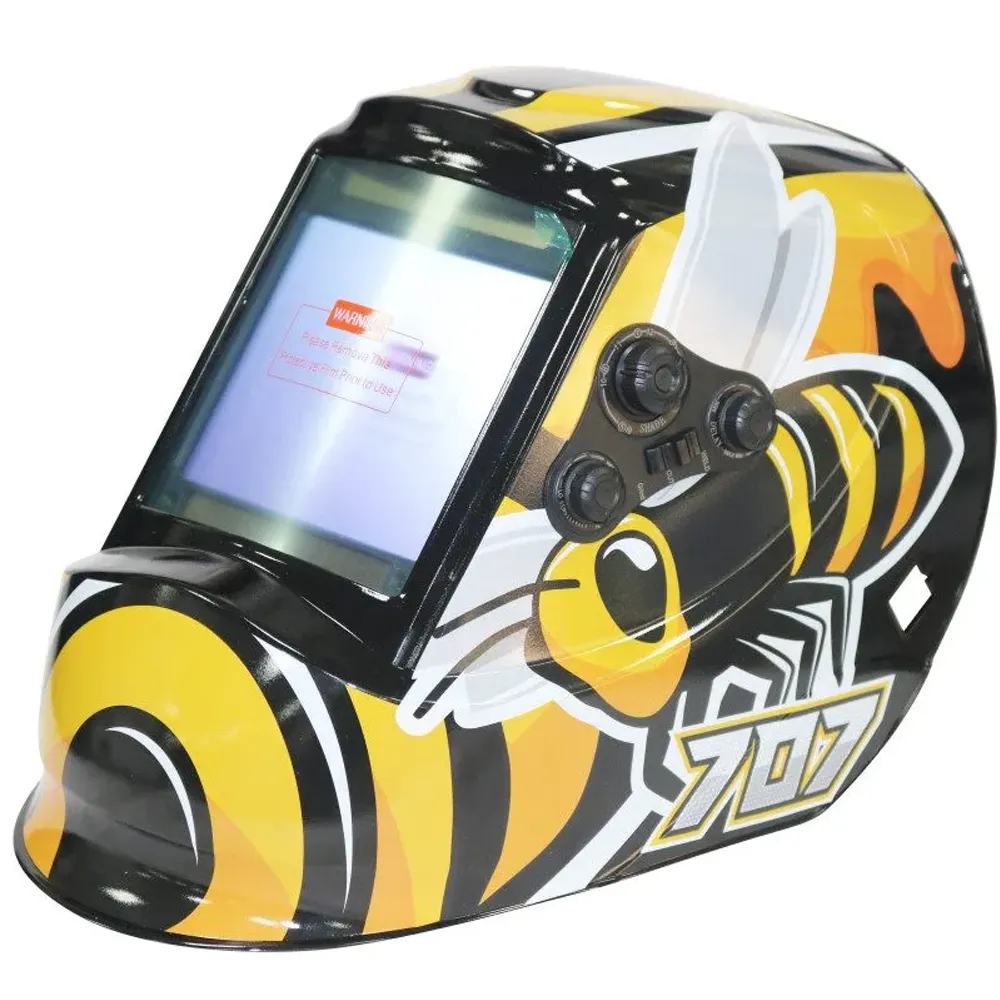 Măști Sudură & Echipamente de protecție - Mască automată de sudură cu 4 senzori, vizor 100 × 93 mm și reglaj DIN 9–13, BUMBLE-BEE