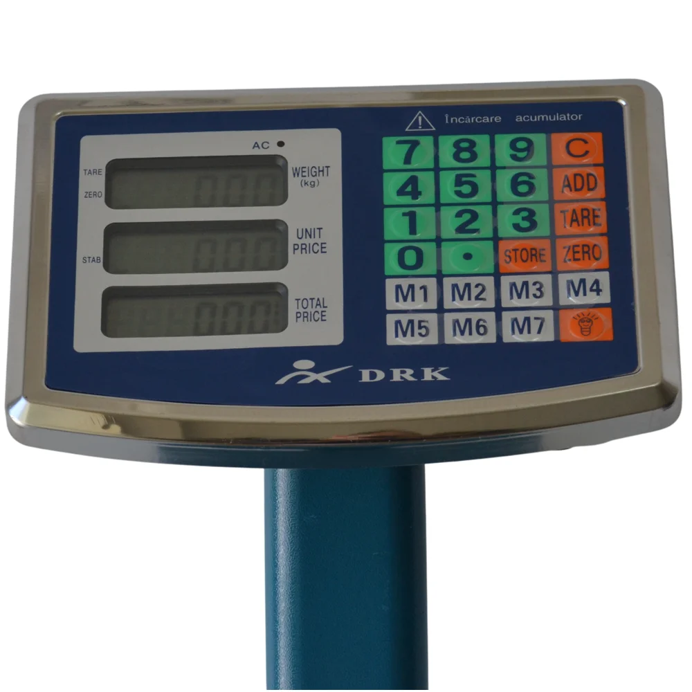 Cântar electronic cu platformă 300 kg, afișaj dublu LCD iluminat și acumulator [2]