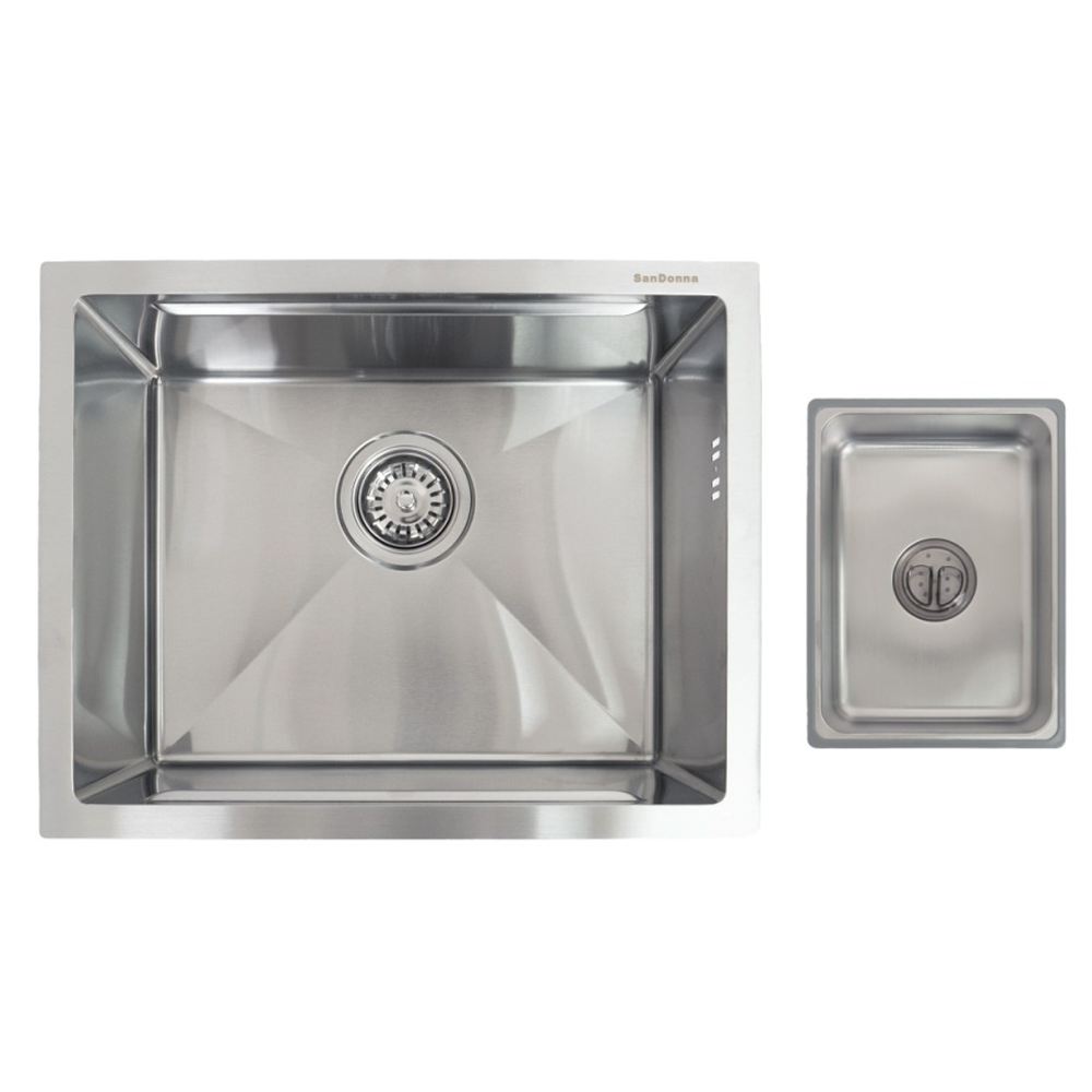 Chiuvetă de bucătărie handmade din inox AISI 304, sub blat, 500 x 400 mm, cu tăviță și grătar de protecție, HD5040 (5 ANI GARANȚIE) [1]