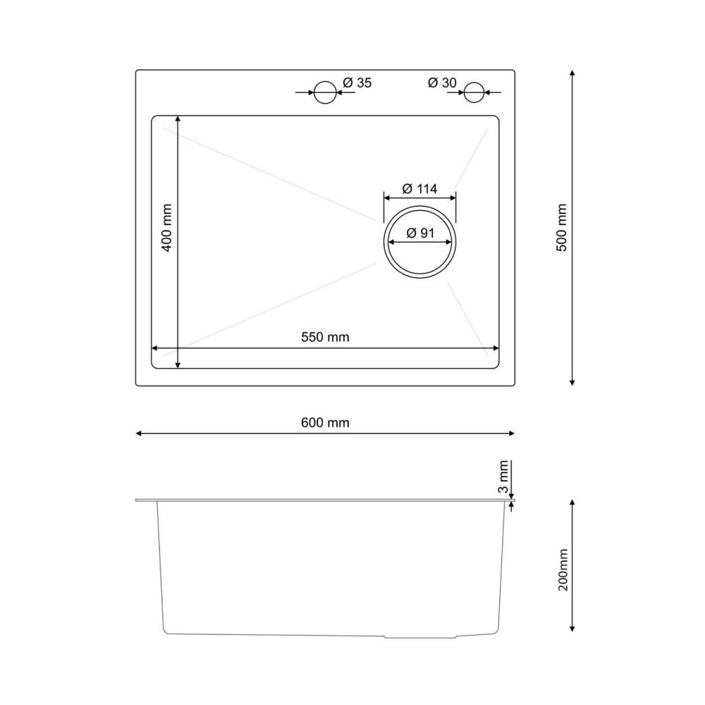 Chiuvetă de bucătărie multifuncțională din inox, 600 x 500 x 230 mm, cu tăviță, tocător și dispenser, HD6050 (5 ANI GARANȚIE) [3]