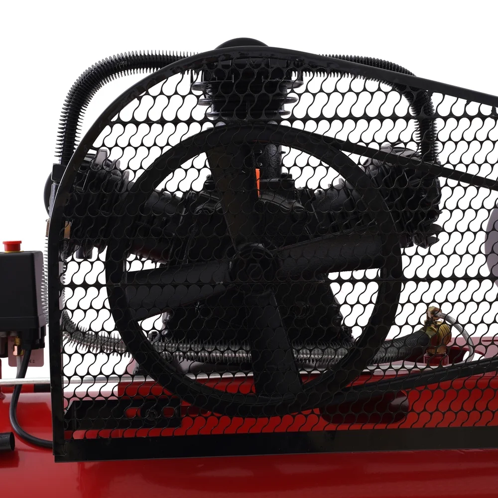 SET: Compresor aer 100 L, 4 CP, 8 bar, debit 0,5 m³/min + Furtun pneumatic spiralat 10 m, 5 × 8 mm [7]
