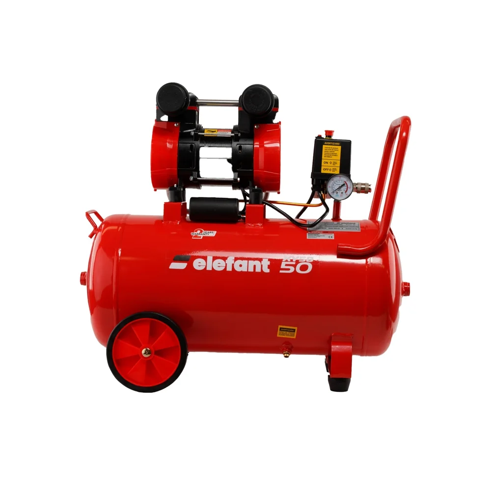 SET: Compresor aer 50 L, 2,3 CP, 8 bar, 0,25 m³/min + Furtun pneumatic spiralat 10 m, 8 × 12 mm [2]