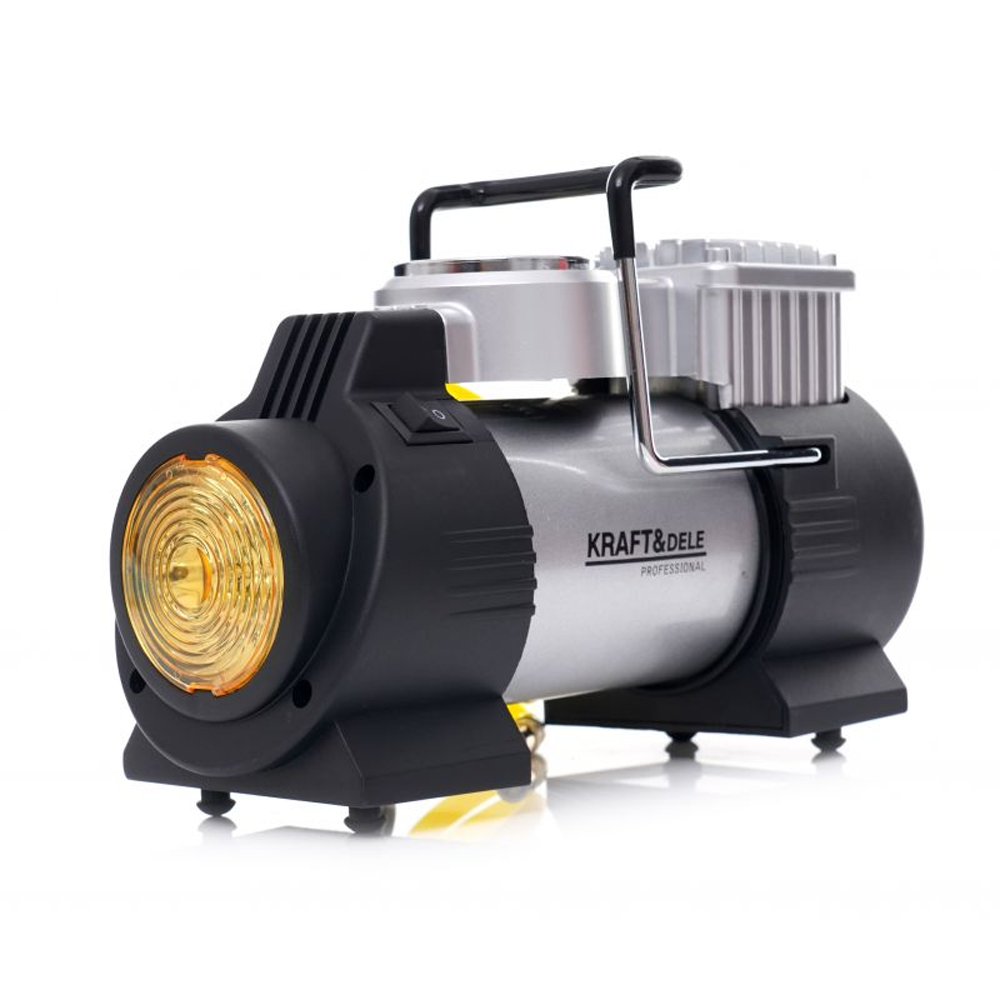 OFERTA ZILEI - Compresor auto 12V, 190 W, 150 PSI, debit 40 l/min, lanternă LED, KD1468