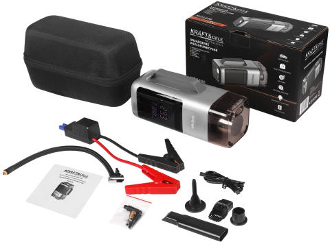 Dispozitiv Multifuncțional 6-în-1: Jump Starter, Compresor Foto, Aspirator Auto, Powerbank 10.000mAh, Suflantă și Lanternă [7]
