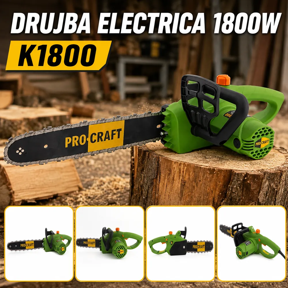 Drujbă electrică 1800W, lamă 35 cm, 9500 RPM, K1800 [4]