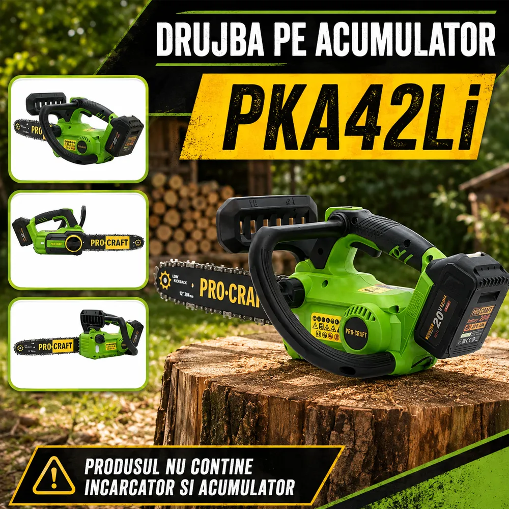 Drujbă pe acumulator acumulator 20V, Brushless, lamă 30 cm, 6 m/s, PKA42Li [Fără acumulator și încărcător] [4]