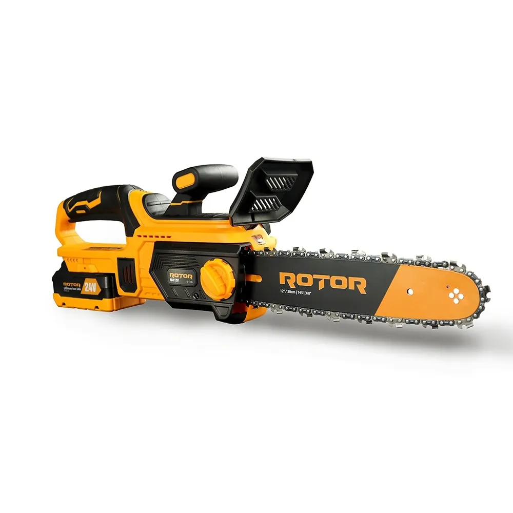 Drujbă pe acumulator 24V 3Ah, lamă 30 cm, 18 m/s, 6500 rpm, cu acumulator și încărcător, RBS1201 [3]