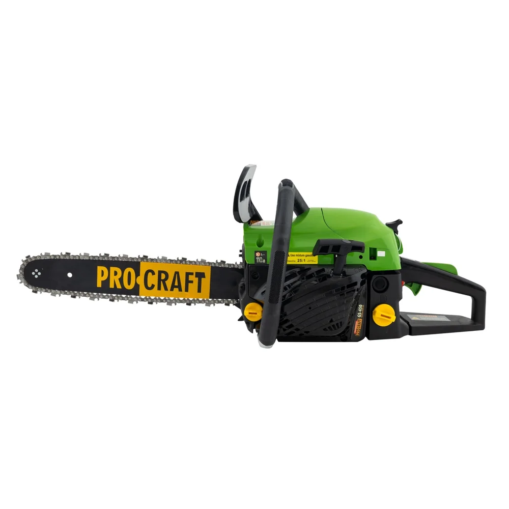 Drujbă pe benzină 52 cc, lamă 40 cm, 8000 RPM, lanț 0.325", 64 pinteni, GS-450 [1]