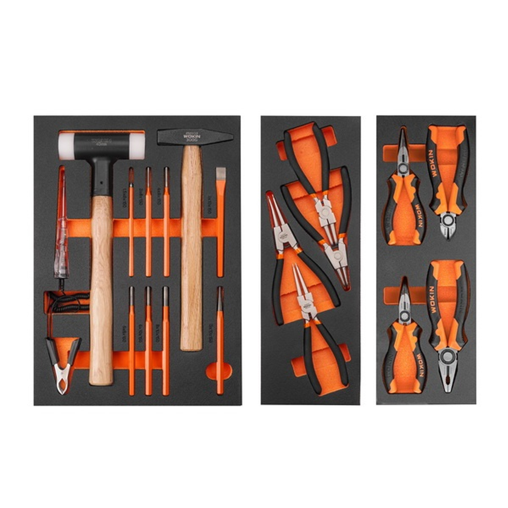 Dulap mobil de atelier cu 285 de scule, 7 sertare, role, set complet pentru mecanică și service, 159720 [5]