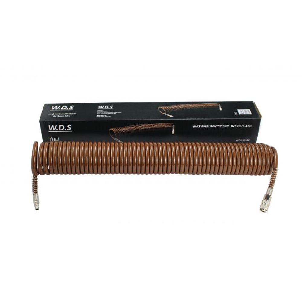 Furtun pneumatic spiralat 8 × 12 mm, 15 m, presiune de lucru 8 bar, WDS2152 [3]