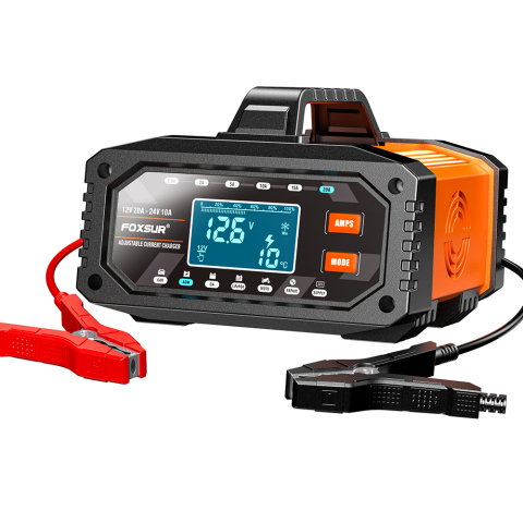 Redresoare - Redresor auto Inteligent 12V/24V, 20A, cu Curent Reglabil și Funcție Reparare pentru baterii auto (GEL, EFB, WET), AGM, Litiu (LiFePO4)