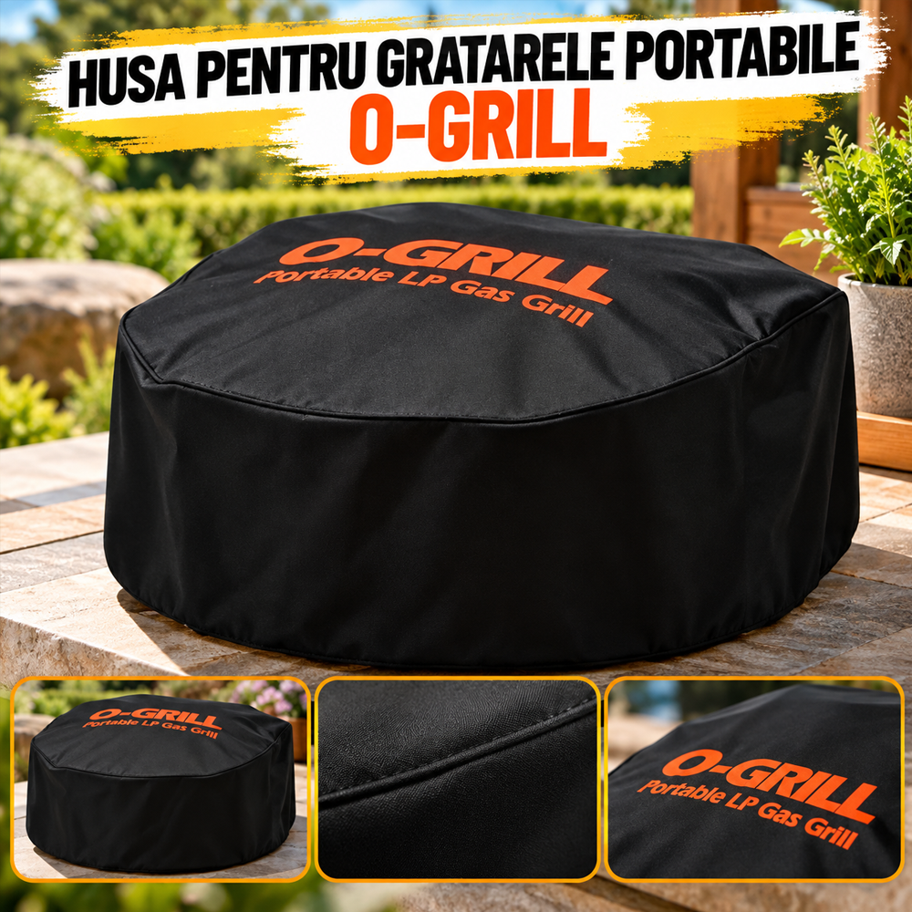 Husă pentru grătar portabil, poliester, neagră, compatibilă cu O-GRILL [1]