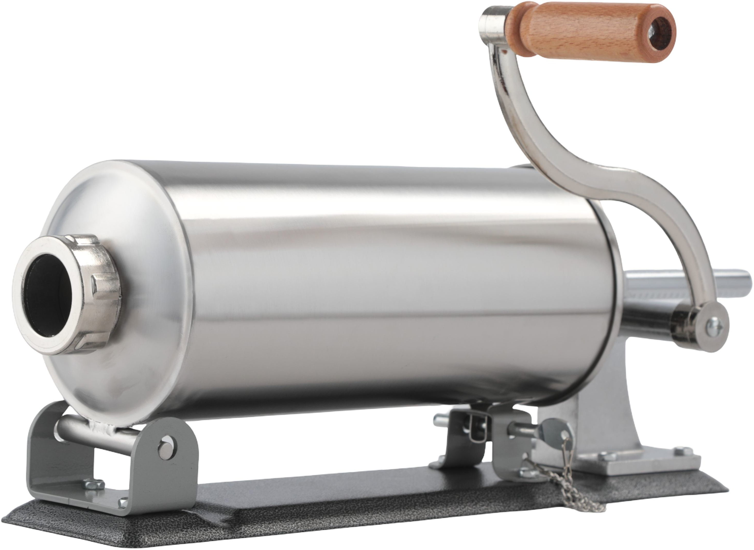 Mașină manuală de umplut cârnați orizontală, capacitate 3 kg, inox, 4 pâlnii incluse, KD4130 [3]