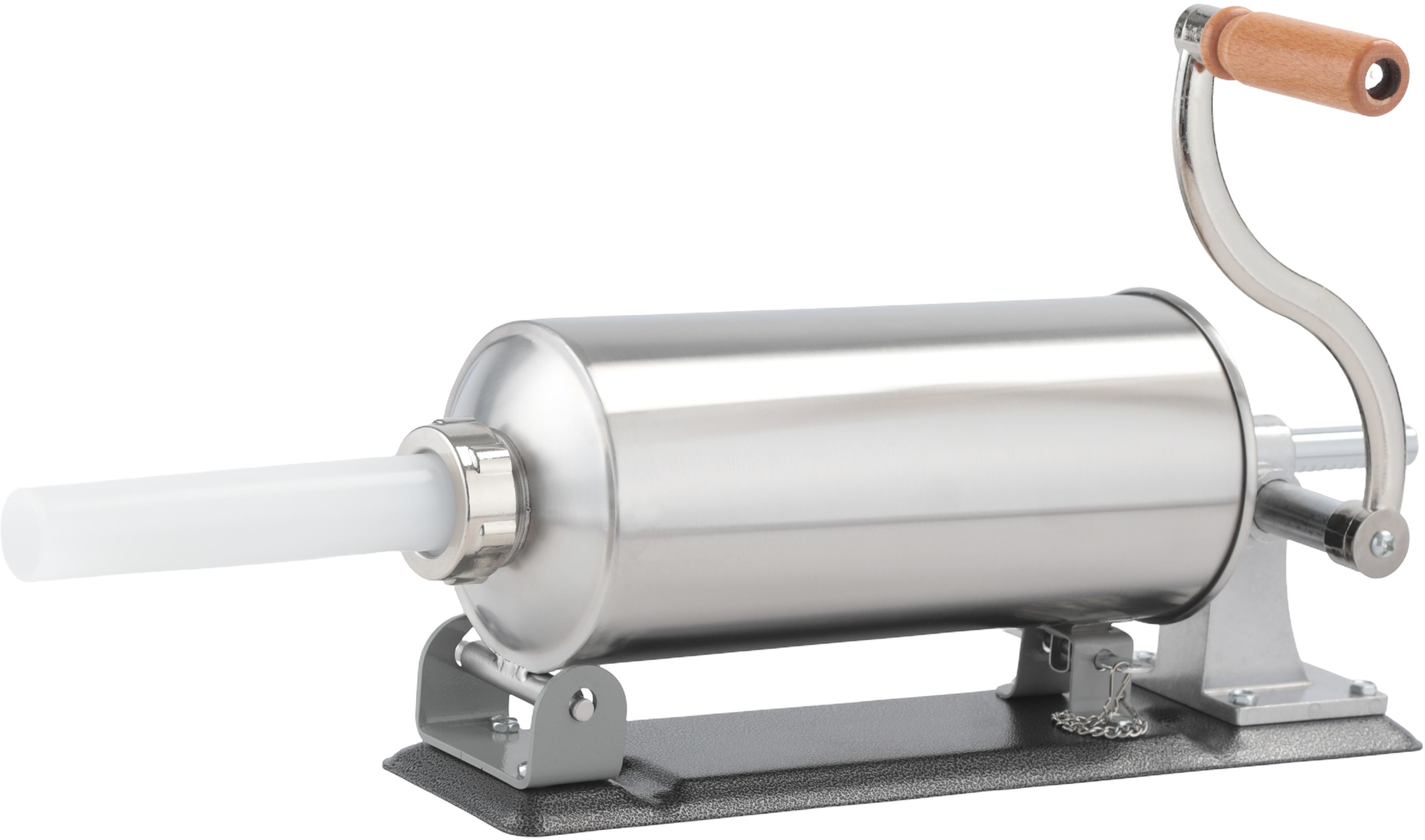 Mașină manuală de umplut cârnați orizontală, capacitate 3 kg, inox, 4 pâlnii incluse, KD4130 [5]