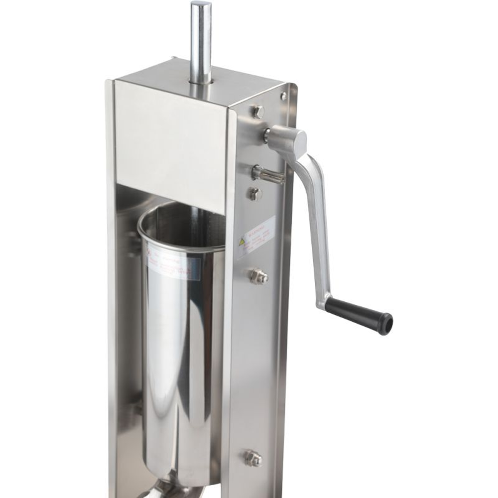 Mașină profesională de umplut cârnați, capacitate 5 kg, inox, debit 12 kg/h, 4 pâlnii incluse, KD4132 [2]