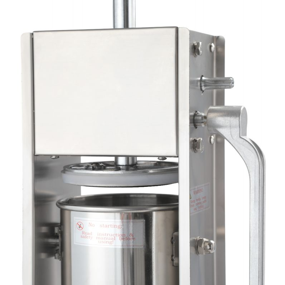 Mașină profesională de umplut cârnați, capacitate 5 kg, inox, debit 12 kg/h, 4 pâlnii incluse, KD4132 [3]