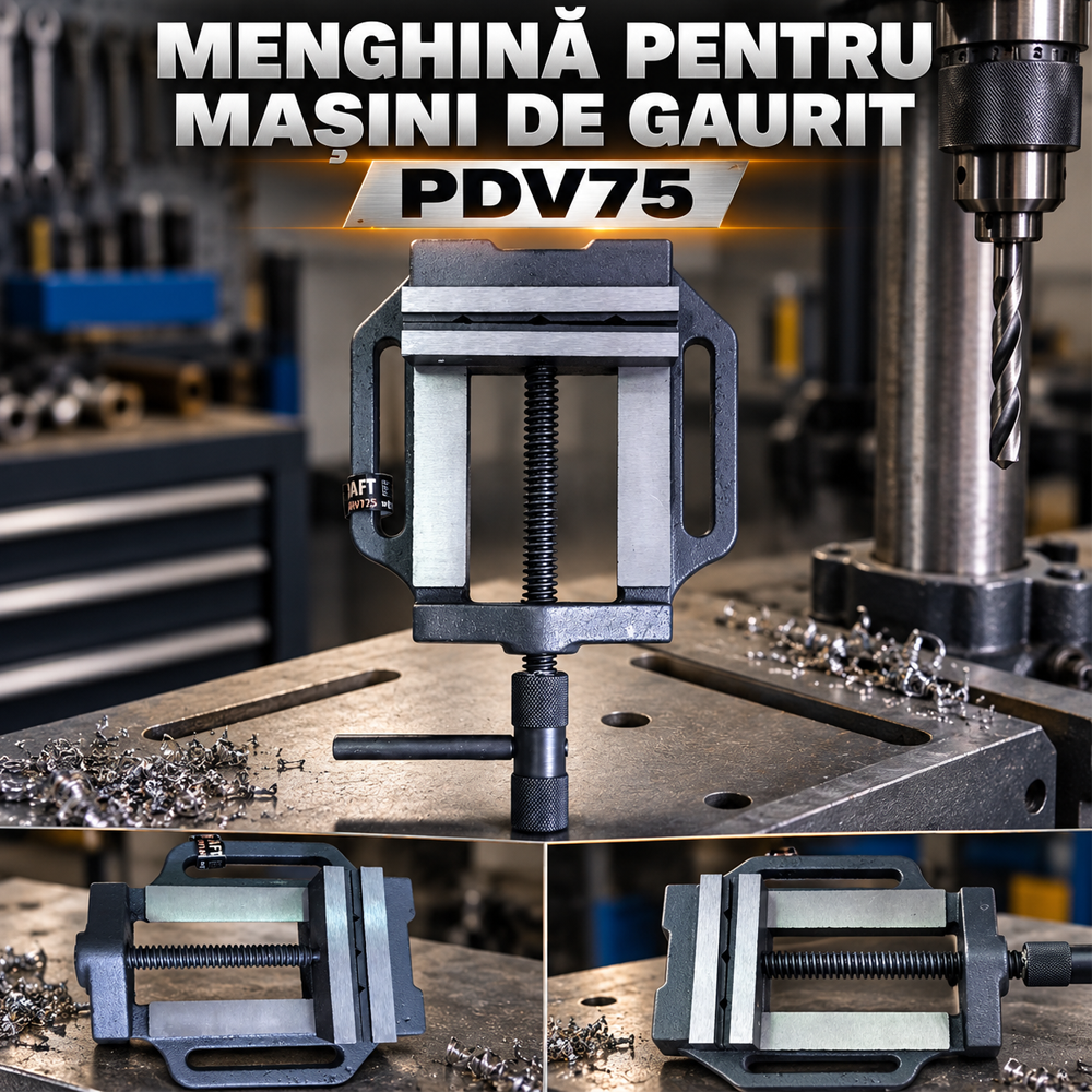 Menghină pentru mașini de găurit, lățime prindere 75 mm, deschidere maximă 60 mm, PDV75 [3]