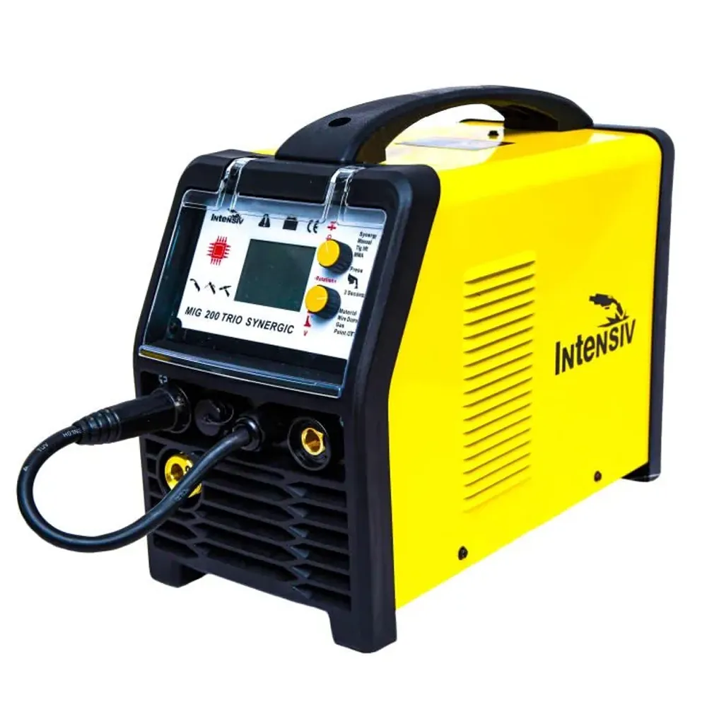 Aparate de sudură MIG/MAG - Aparat de sudură multiproces sinergic 200A, MIG-MAG, FLUX, MMA și TIG DC-Lift, cu ecran LCD, MIG 200 TRIO SYNERGIC