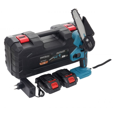 Mini Drujbă Electrică cu 2 Acumulatori 21V, Lamă 6 Inch (15 cm) și Valiză Transport [14]